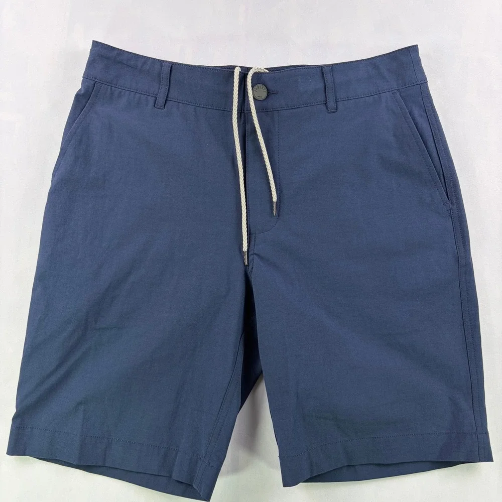 Faherty All Day Shorts Mens 29 Navy Blue Hybrid Stretch Quick-Dry Casual 9